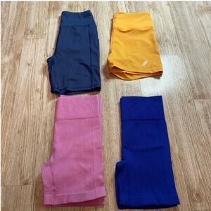 Colorful Gym shorts, biker shorts bundle set, size Small